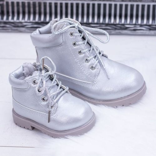 Dziecięce Ocieplane Srebrne Trapery Botki r.22 na Arena.pl