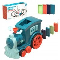 KOLEJKA DOMINO POCIĄG LOKOMOTYWA UKŁADAJĄCA KLOCKI MUZYKA ANTYSTRESOWE