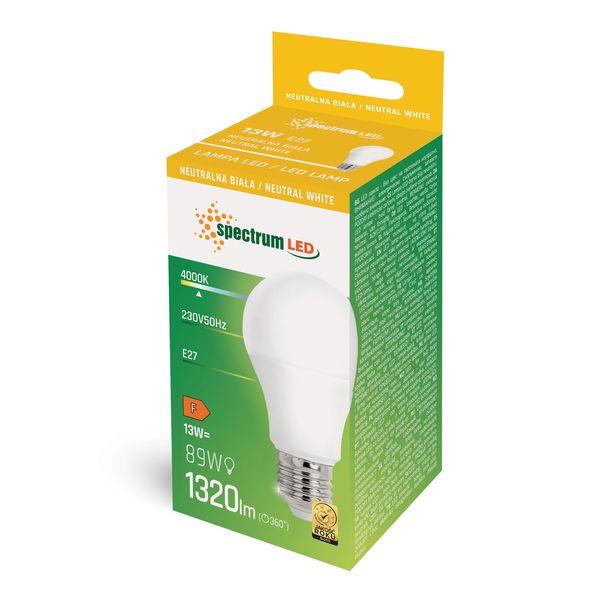 LED GLS E-27 230V 13W NW SPECTRUM zdjęcie 2
