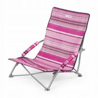 Krzesło turystyczne plażowe solidne do 120kg Nils Camp NC3035 różowe