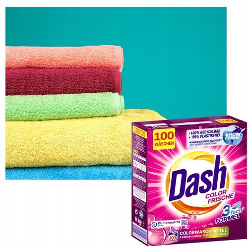 Dash Proszek Color Frische do Kolorów Niemiecki DE 6 kg 100 Prań na Arena.pl