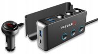 ROZDZIELACZ GNIAZDA ZAPALNICZKI FEEGAR 12-24V USB Rozgałęźnik Ładowarka QC