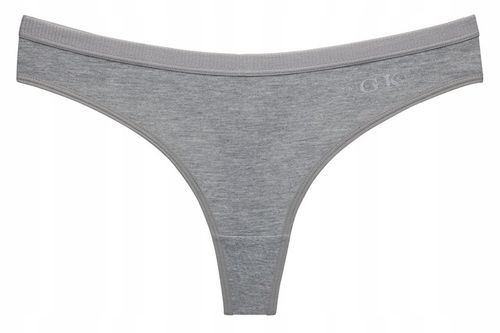 Majtki stringi damskie bawełniane GK zestaw gładkie z napisem na Arena.pl