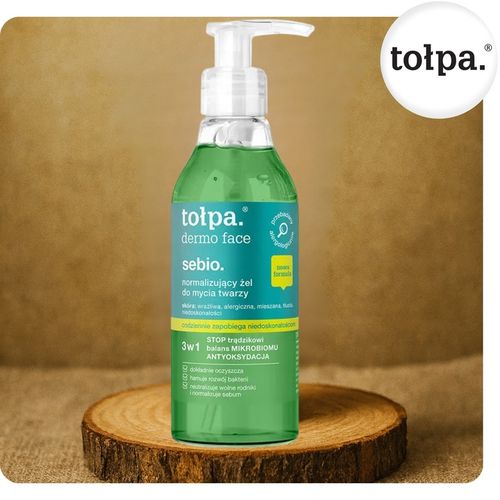 Żel do Mycia Twarzy Normalizujący na Zaskórniki Trądzik Sebio 195ml na Arena.pl