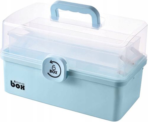 ORGANIZER POJEMNIK NA LEKI KASETKA APTECZKA DWUPOZIOMOWA Z BLOKADĄ DUŻA XXL na Arena.pl