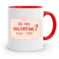 Kubek Czerwony Na Walentynki Be My Valentine? Z Nadrukiem Ze Zdjęciem