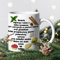 Świąteczny kubek z nadrukiem - Przepis na herbatkę