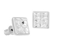 kolczyki kwadratowe z kryształkami z kolekcji classic (p3232ag)