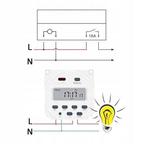 Włącznik Wyłacznik CZASOWY 230V PROGRAMATOR TIMER na Arena.pl