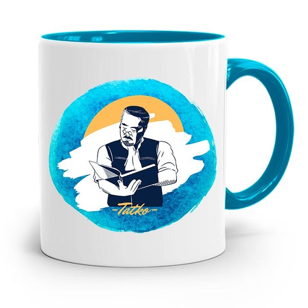 Kubek Błękitny Prezent Dla Taty Ojca Tatko Z Nadrukiem Ze Zdjęciem zdjęcie 1