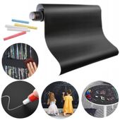 TABLICA KREDOWA SAMOPRZYLEPNA Z KREDAMI 45X200CM