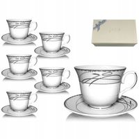 KOMPLET KAWOWY SERWIS DO KAWY FILIŻANKI 250ML 6+6 ZESTAW FILIŻANKA TR-1618