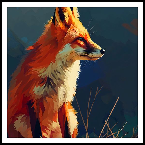Plakat 70x70cm Spojrzenie Lisicy zdjęcie 3