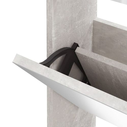 Szafka na buty, lustro i 3 szuflady, szary beton, 63x17x102,5cm na Arena.pl