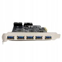 Karta adapter do komputera PC PCI PCIe 1X na 5x USB-A USB 3.0 3.1 do 5Gbps