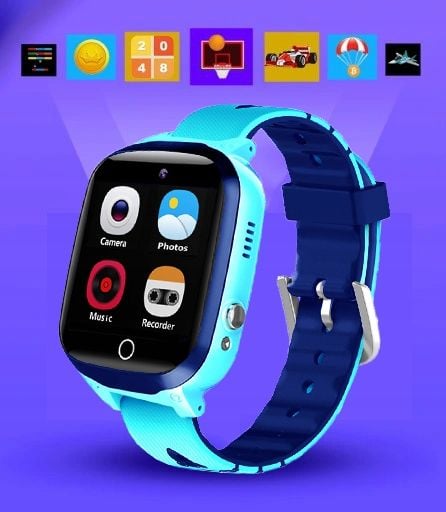 Smartwatch Zegarek Dla Dzieci SIM Aparat Telefon Gry Odtwarzacz Muzyki zdjęcie 3