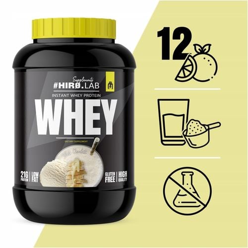 Białko koncentrat serwatkowe WPC 2000 g Instant Whey BIAŁA CZEKOLADA hiro na Arena.pl