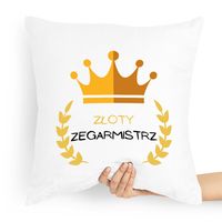 Poduszka Dla Zegarmistrza Złoty Zegarmistrz Z Nadrukiem Ze Zdjęciem Z Nadru