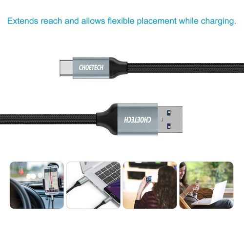 Kabel Choetech USB-A do USB-C Nylon 2m na Arena.pl