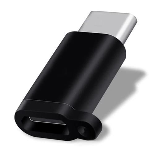 Adapter przejściówka micro USB na TYP-C czarny zdjęcie 1
