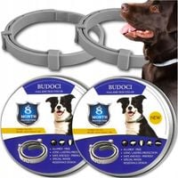 2x OBROŻA DLA PSA NA PCHŁY KLESZCZE 8 MIESIĘCY 63 CM ZESTAW