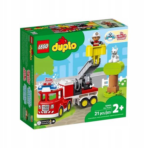 LEGO Duplo Straż pożarna Samochód Wóz strażacki 10969 Duże Klocki dla 2 3 4 na Arena.pl