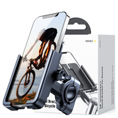 wozinsky metalowy uchwyt na telefon do roweru, hulajnogi czarny (wbhbk3)