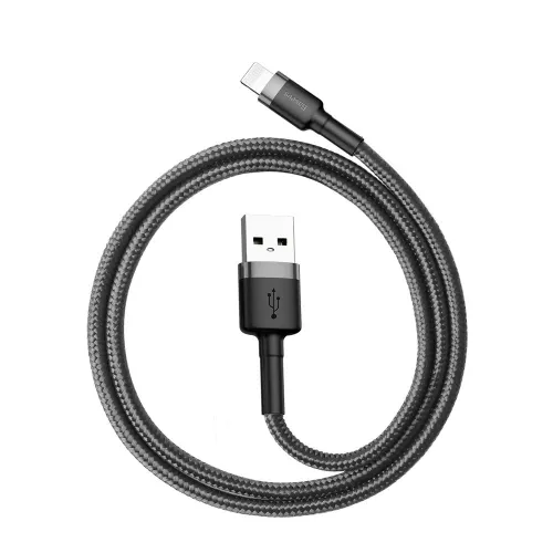 Kabel Baseus Cafule USB-A / Lightning 2.4A QC 3.0 0.5 m - czarno-szary na Arena.pl
