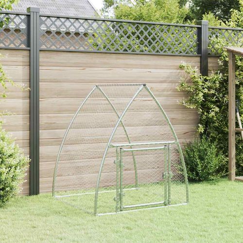 Klatka dla kurcząt, srebrna, 100x105x120 cm, stal galwanizowana na Arena.pl