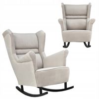 Fotel uszak Zoja bujany skandynawski Family Meble beżowy śmietankowy