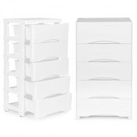 REGAŁ MODERNHOME PLASTIKOWY NA KÓŁKACH 5 SZUFLAD PROSTY MONTAŻ