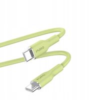 Kabel Przewód Puro ICON Soft USB-C do USB-C 1,5 metra Zielony