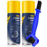 2X MANNOL SMAR DO ŁAŃCUCHA ROWEROWEGO MOTOCYKLOWEGO SZCZOTKA DO CZYSZCZENIA