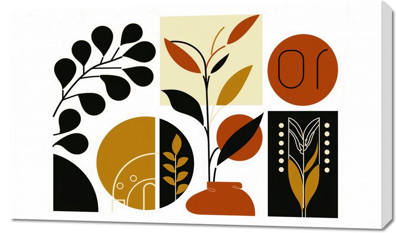 Obraz 100x60cm Kolaż Botaniczny zdjęcie 1