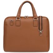 VERA PELLE torebka skórzana teczka A4 torba na laptopa na ramię V537 camel