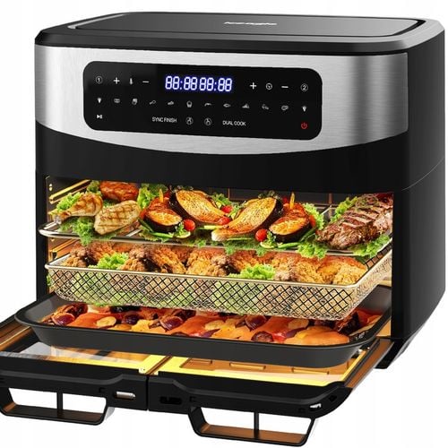 Iceagle Frytkownica dwustrefowa na gorące powietrze KDF5511D 12L 2600W na Arena.pl