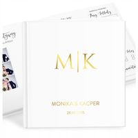 ELEGANCKA Księga Gości Ankieta oraz Złocone Imiona II Złoty Napis Glamour