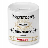 Dla Prezesa Viceprezesa Skarbonka Mądry Przystojny Z Nadrukiem Ze Zdjęciem