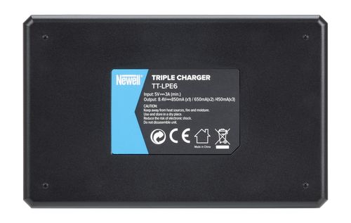 Ładowarka trójkanałowa Newell TT-USB-C do akumulatorów LP-E6 do Canon na Arena.pl