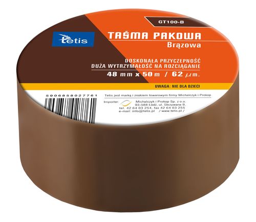 taśma pakowa brązowa 48x50 gt100-b 7761 na Arena.pl