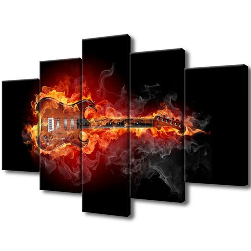 Obraz Na Ścianę 100X63 Płonąca Gitara na Arena.pl