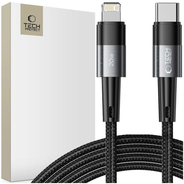 TECH-PROTECT ULTRABOOST LIGHTNING CABLE PD20W/3A 200CM GREY zdjęcie 1