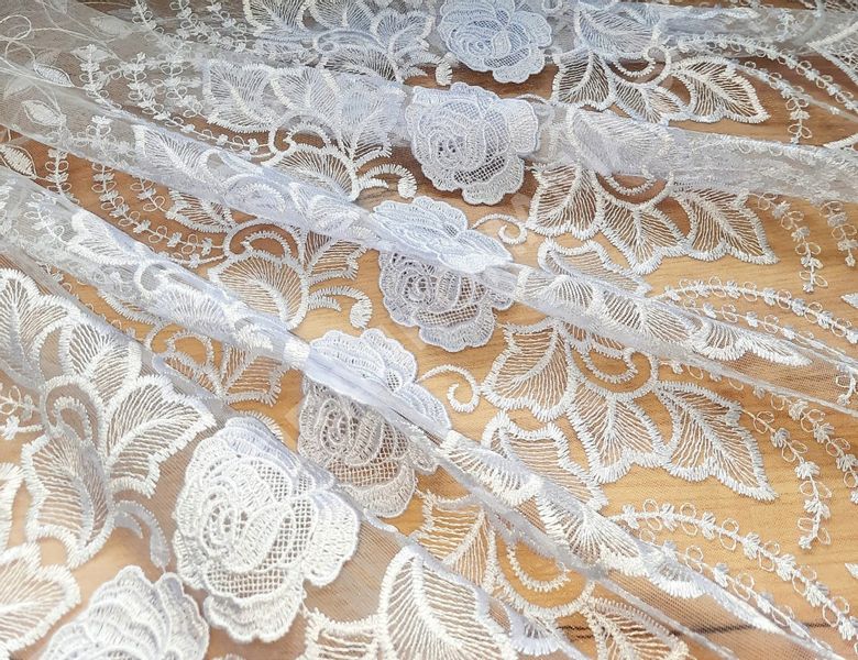 Firana siateczka biała 280cm „Róża” zdjęcie 3