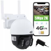 OBROTOWA ZEWNĘTRZNA KAMERA NA KARTĘ SIM LTE BIAŁA NA BUDOWĘ METALOWA 5Mpx