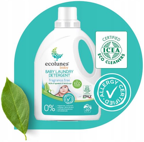 ECOLUNES HIPOALERGICZNY PŁYN DO PRANIA DLA DZIECI BEZZAPACHOWY 1000 ML na Arena.pl