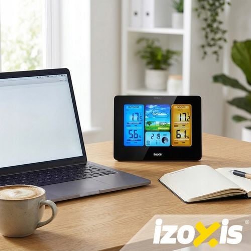 Stacja Pogodowa Bezprzewodowa IZOXIS Termometr Higrometr Zegar Czujnik na Arena.pl