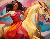 Plakat 65x50cm Taniec na Wietrznym Koniu