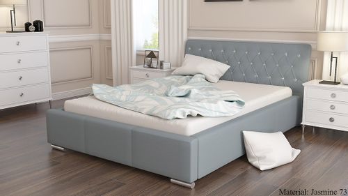 STYLOWE ŁÓŻKO 160X200 TAPICEROWANE NOWOŚĆ Z POJEMNIKIEM na Arena.pl