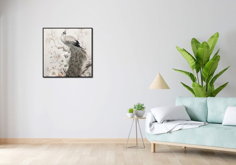 Plakat 70x70cm Pawia Gracja zdjęcie 4