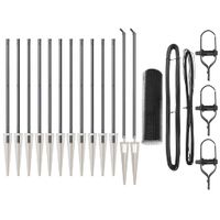 Ogrodzenie z słupkami Szary 0,5 x 25 m Stal pokryta PCV